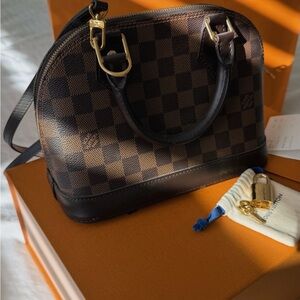 Louis Vuitton Ebony Checkered Satchel